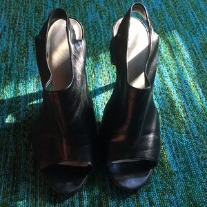 Nine West Black leather heels
